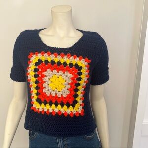 Colorful Crochet Women's Top